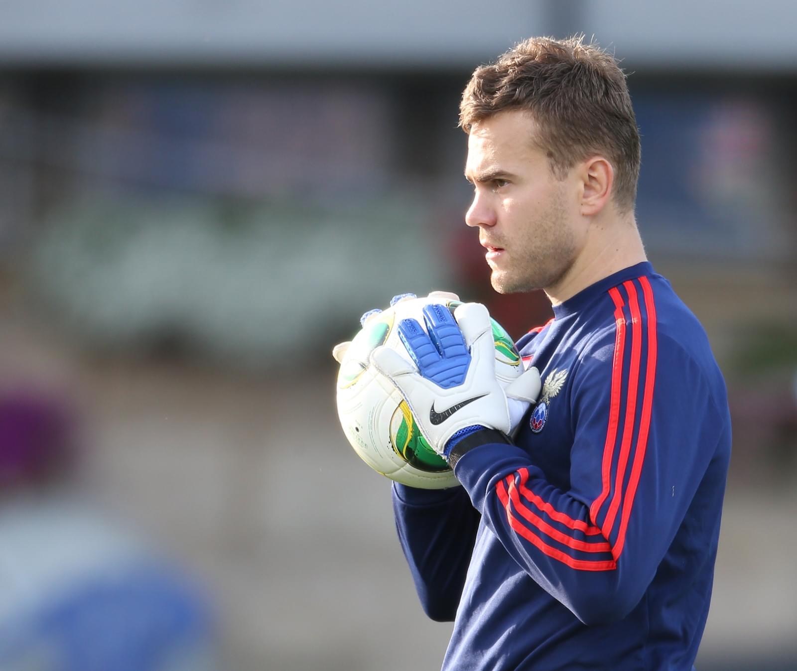 Тренировка сборной России перед матчем с Израилем на «Петровском»