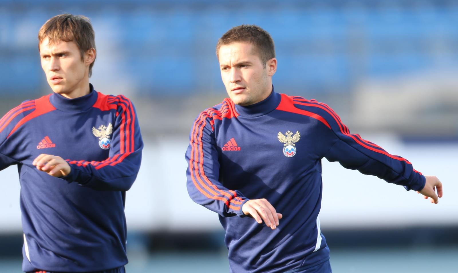 Тренировка сборной России перед матчем с Израилем на «Петровском»