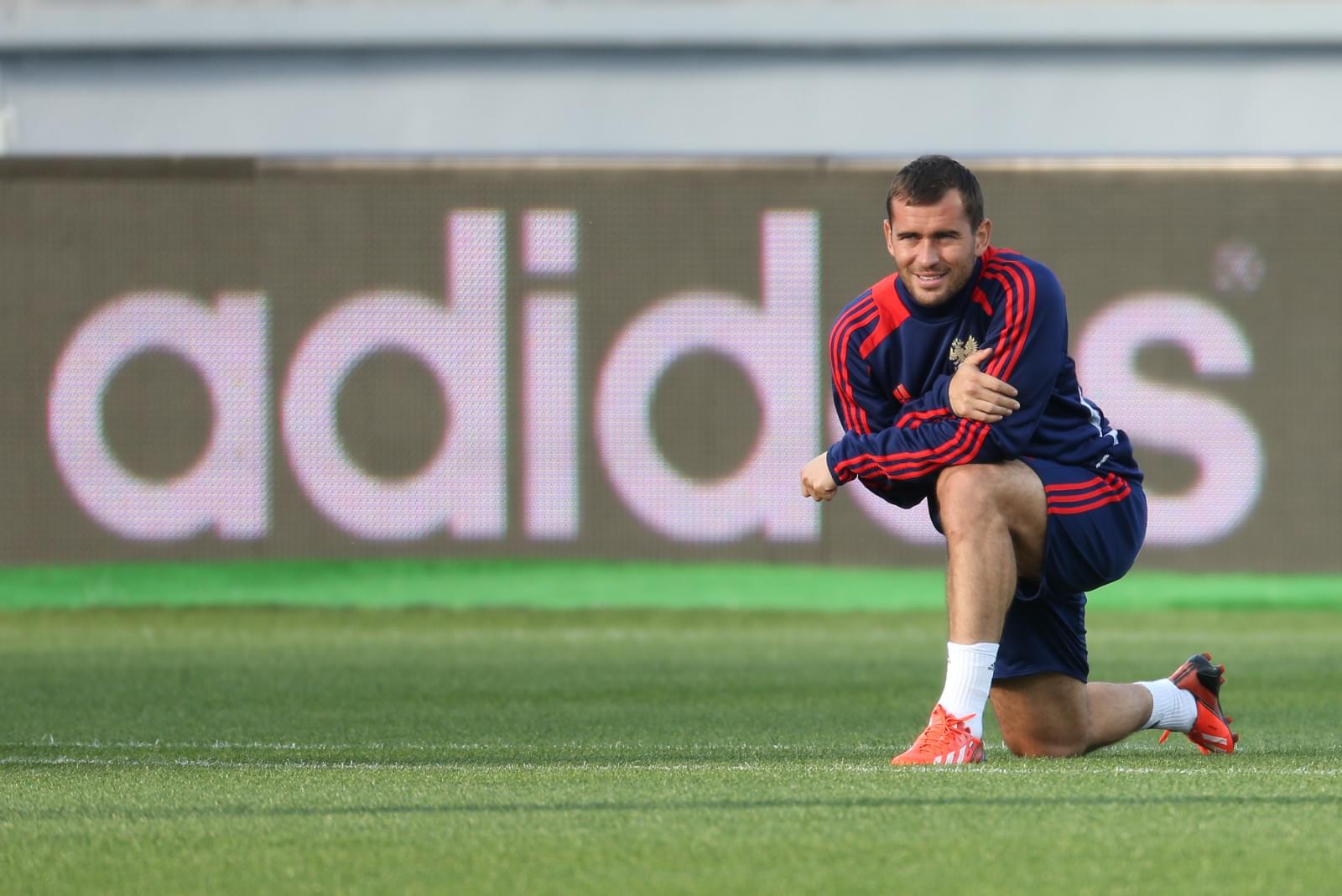 Тренировка сборной России перед матчем с Израилем на «Петровском»