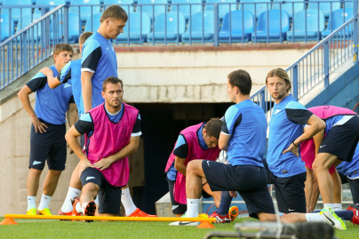 Тренировка «Зенита» перед  матчем c «Атлетико»