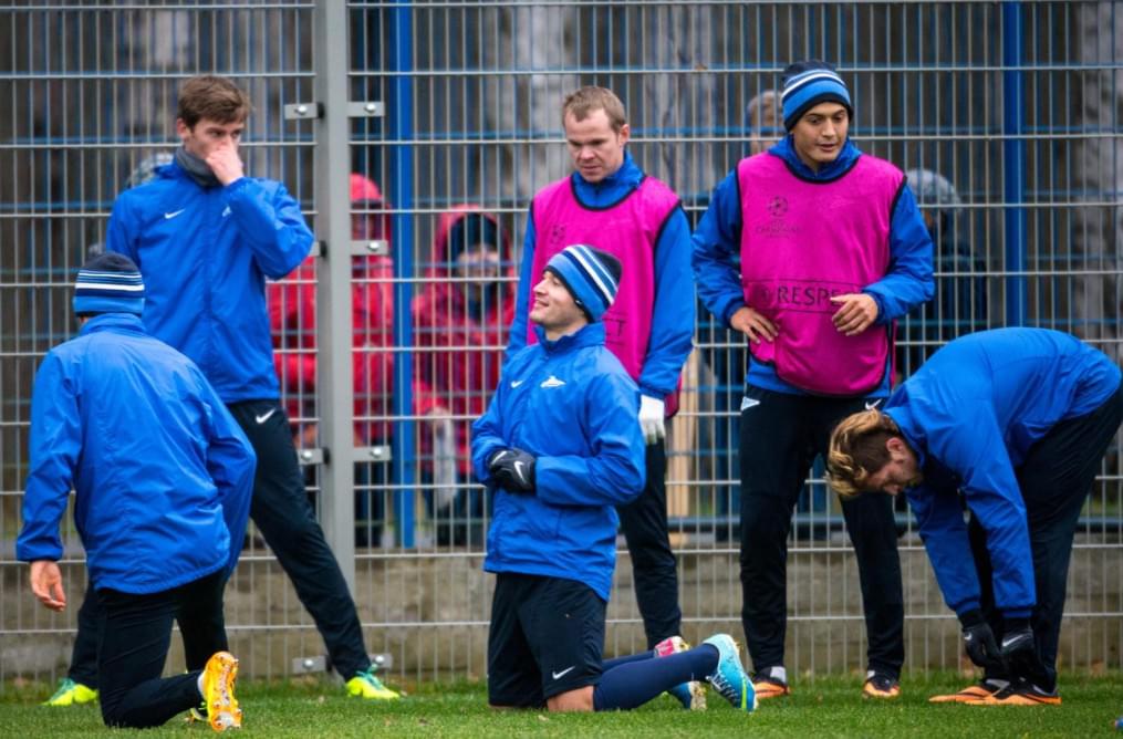 Тренировка «Зенита» перед матчем Лиги чемпионов УЕФА 2013/2014, «Зенит» — «Порту»