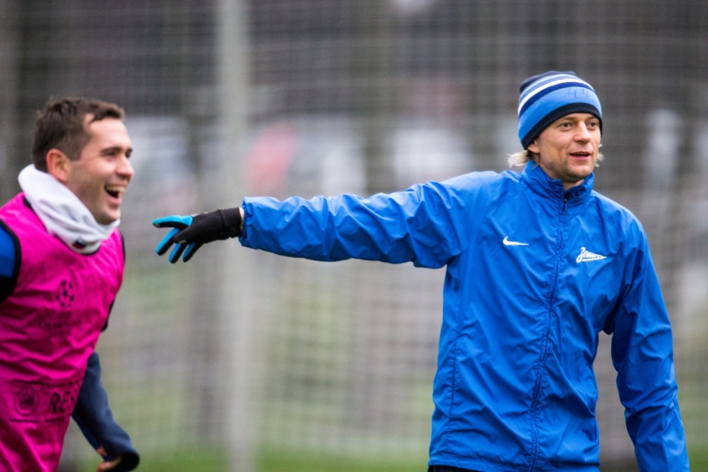 Тренировка «Зенита» перед матчем Лиги чемпионов УЕФА 2013/2014, «Зенит» — «Порту»