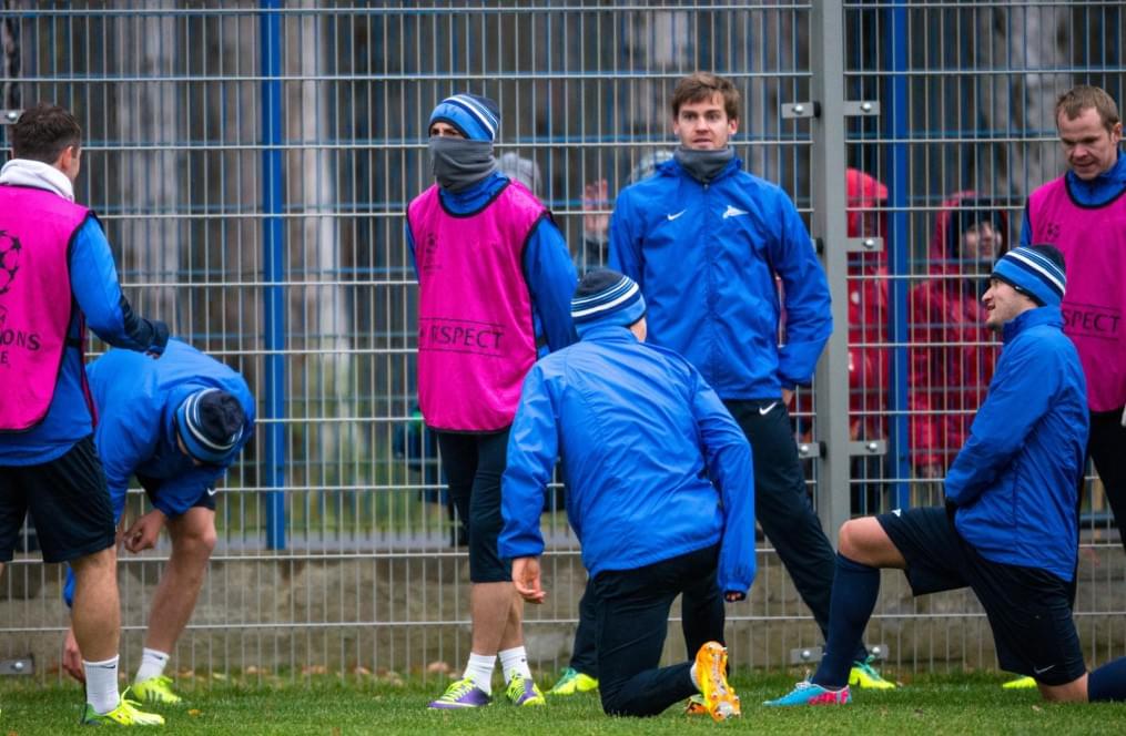 Тренировка «Зенита» перед матчем Лиги чемпионов УЕФА 2013/2014, «Зенит» — «Порту»