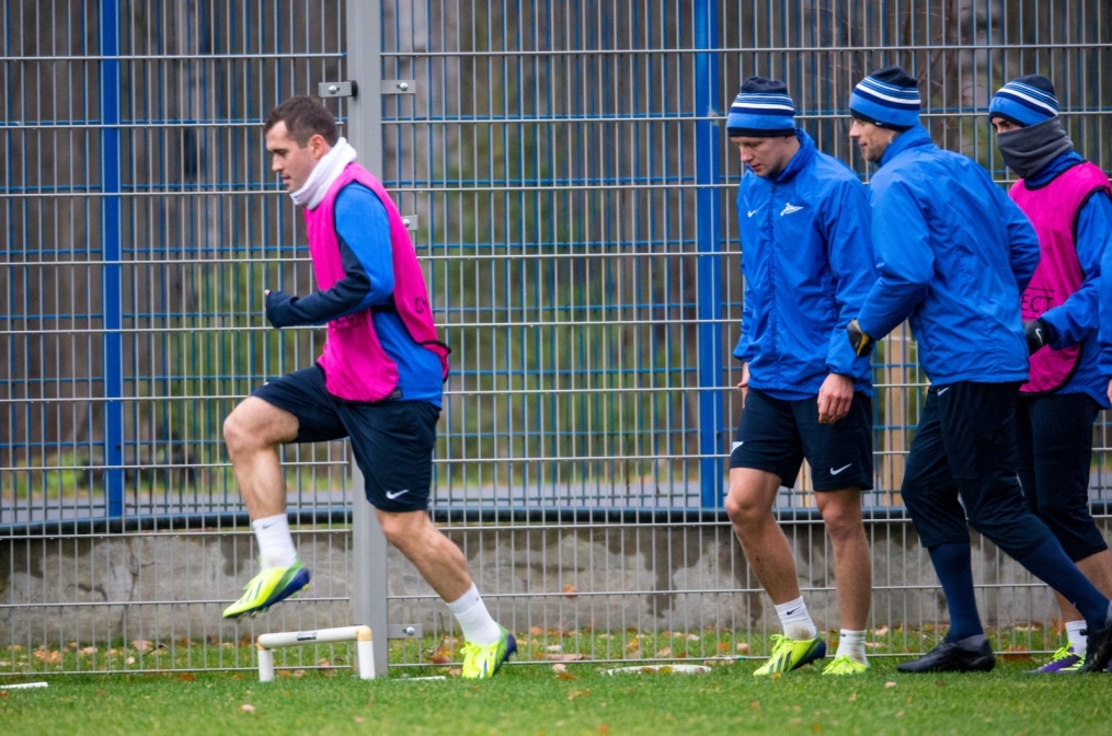 Тренировка «Зенита» перед матчем Лиги чемпионов УЕФА 2013/2014, «Зенит» — «Порту»