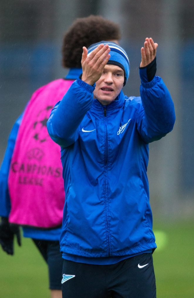 Тренировка «Зенита» перед матчем Лиги чемпионов УЕФА 2013/2014, «Зенит» — «Порту»