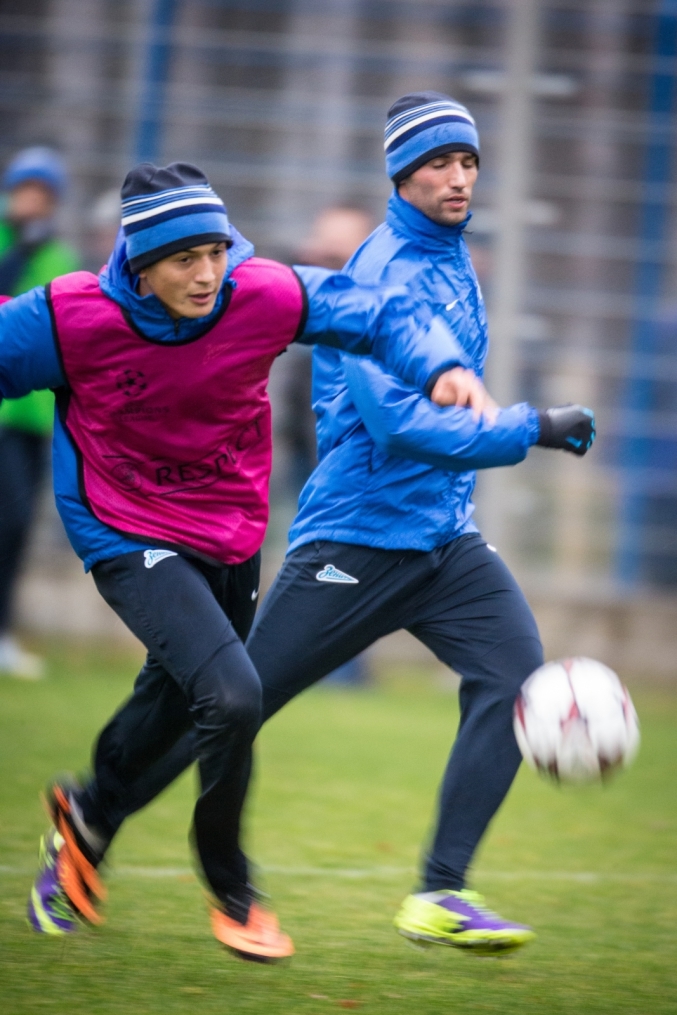 Тренировка «Зенита» перед матчем Лиги чемпионов УЕФА 2013/2014, «Зенит» — «Порту»