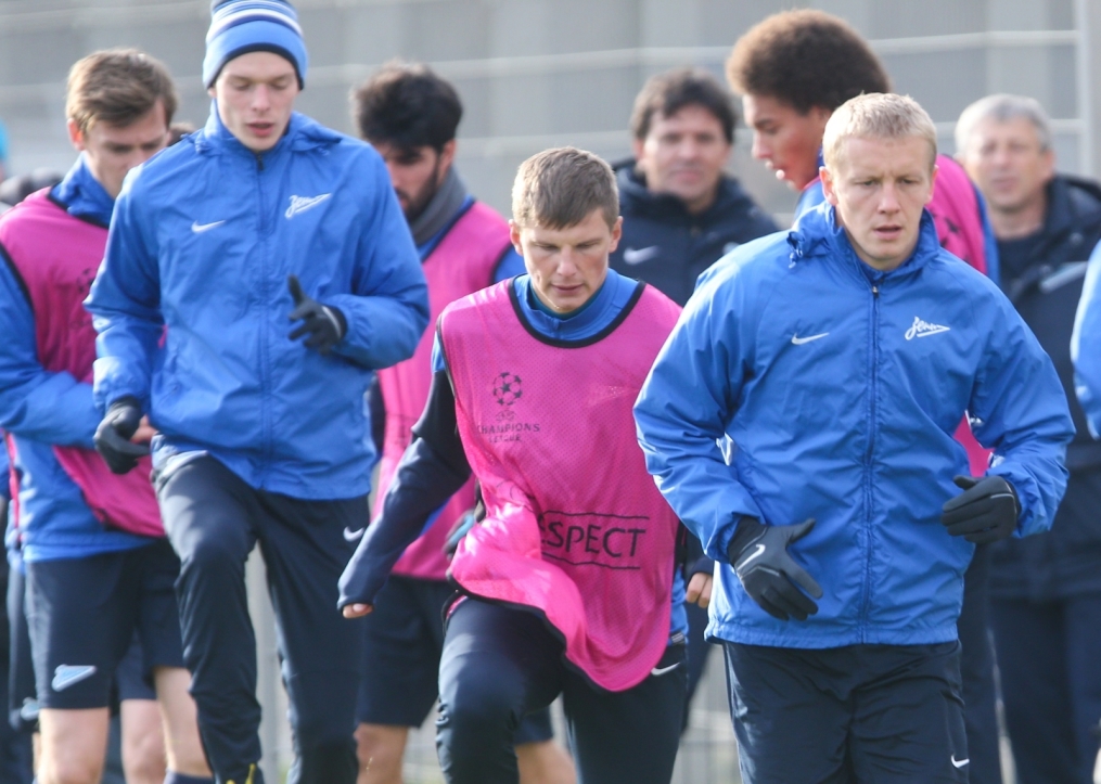 Тренировка «Зенита» перед матчем с «Боруссией»