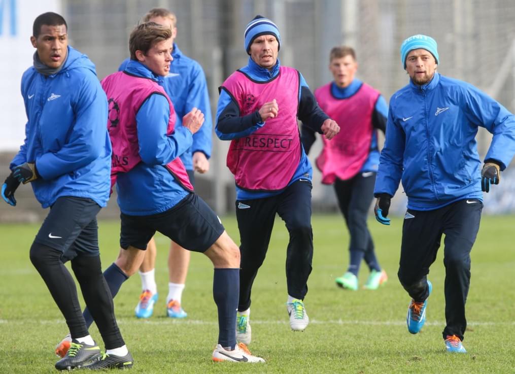 Тренировка «Зенита» перед матчем с «Боруссией»