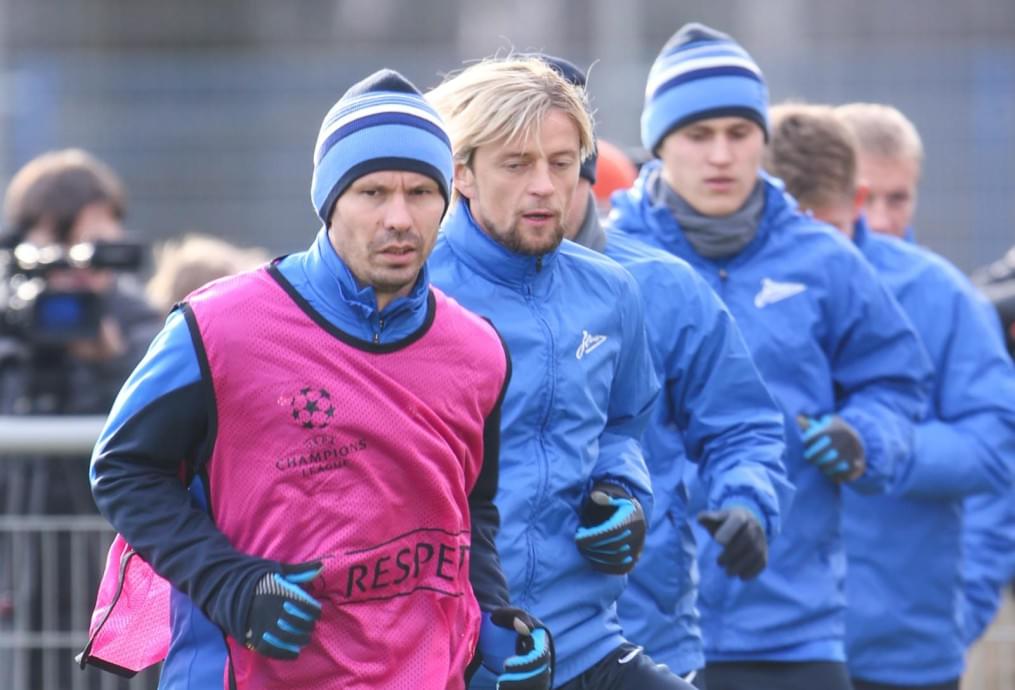 Тренировка «Зенита» перед матчем с «Боруссией»