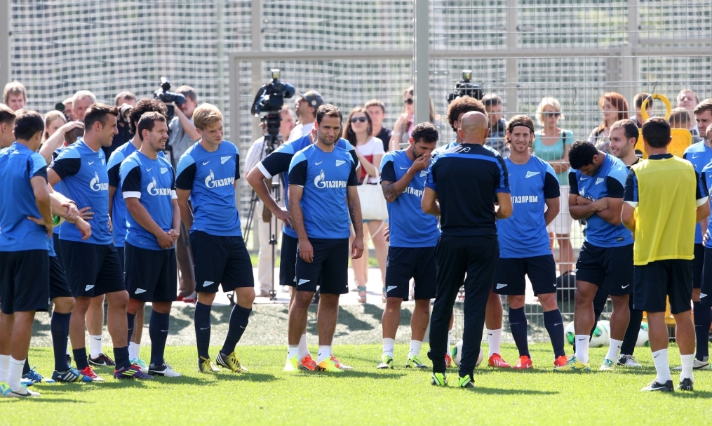 Тренировка основного состава ФК «Зенит» перед  матчем «Зенит» — «Нордшелланд»
