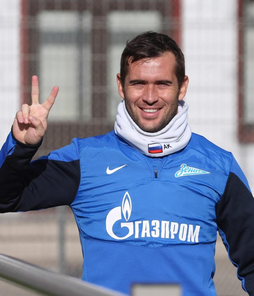 Тренировка основного состава ФК «Зенит» перед матчем с ЦСКА