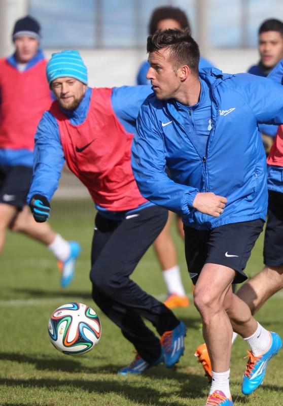 Тренировка основного состава ФК «Зенит» перед матчем с ЦСКА