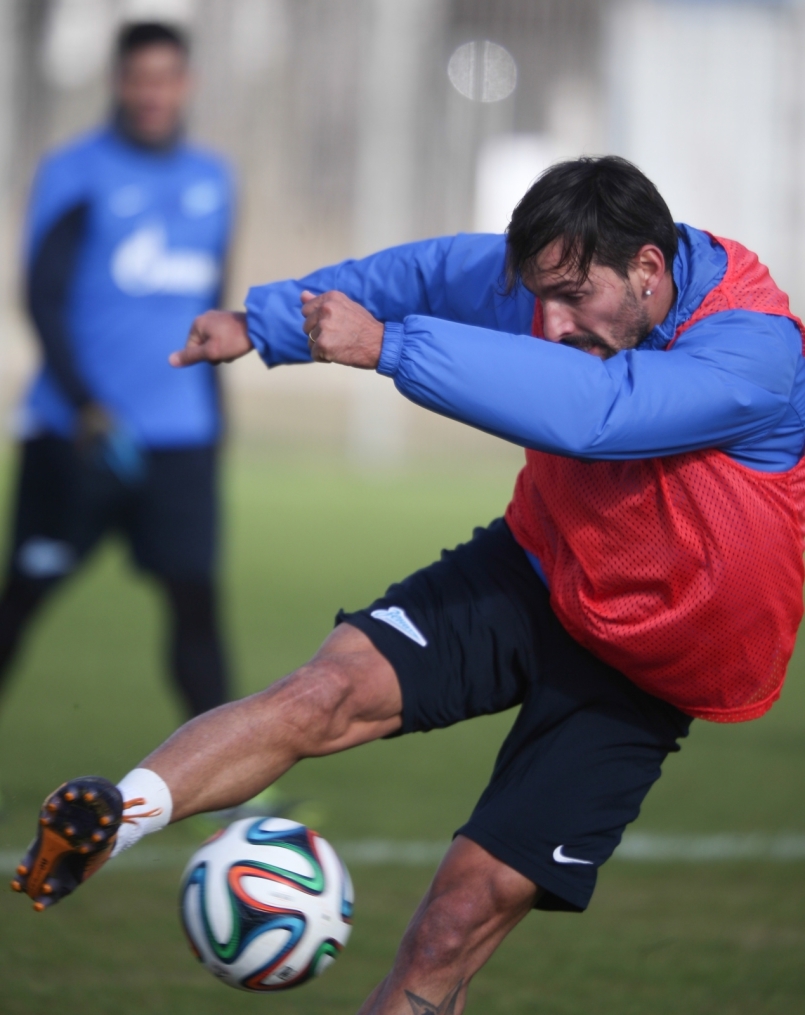 Тренировка основного состава ФК «Зенит» перед матчем с ЦСКА