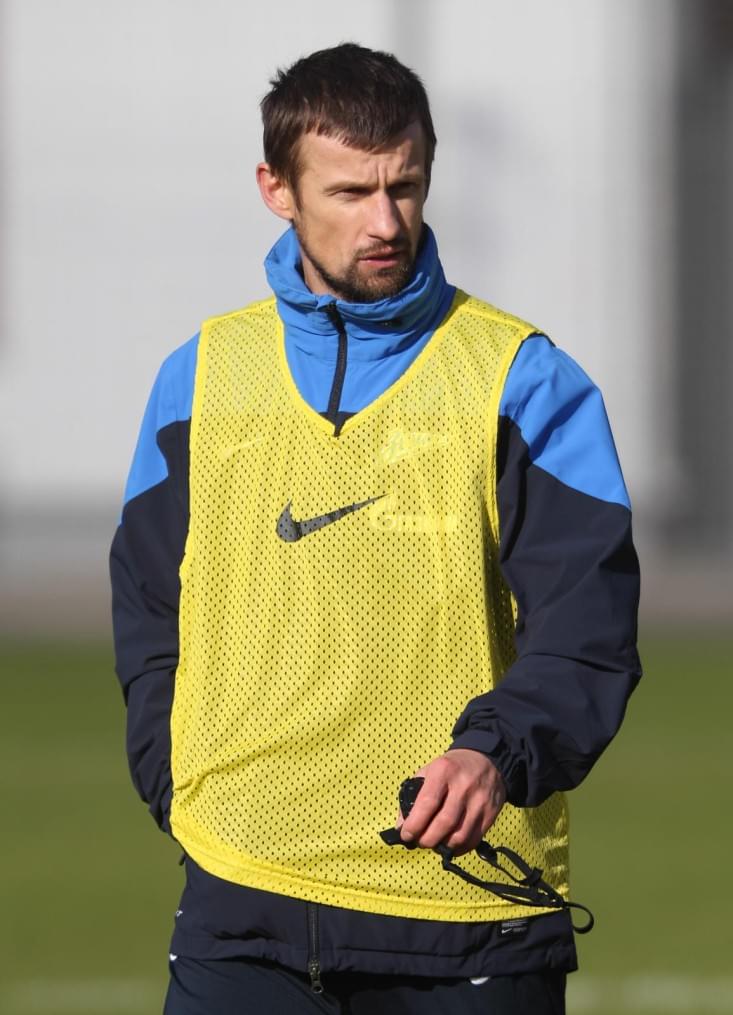 Тренировка основного состава ФК «Зенит» перед матчем с ЦСКА