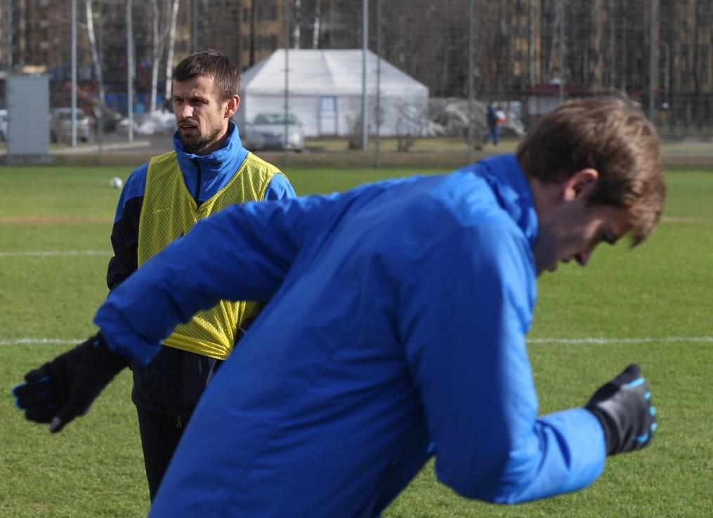 Тренировка основного состава ФК «Зенит» перед матчем с ЦСКА