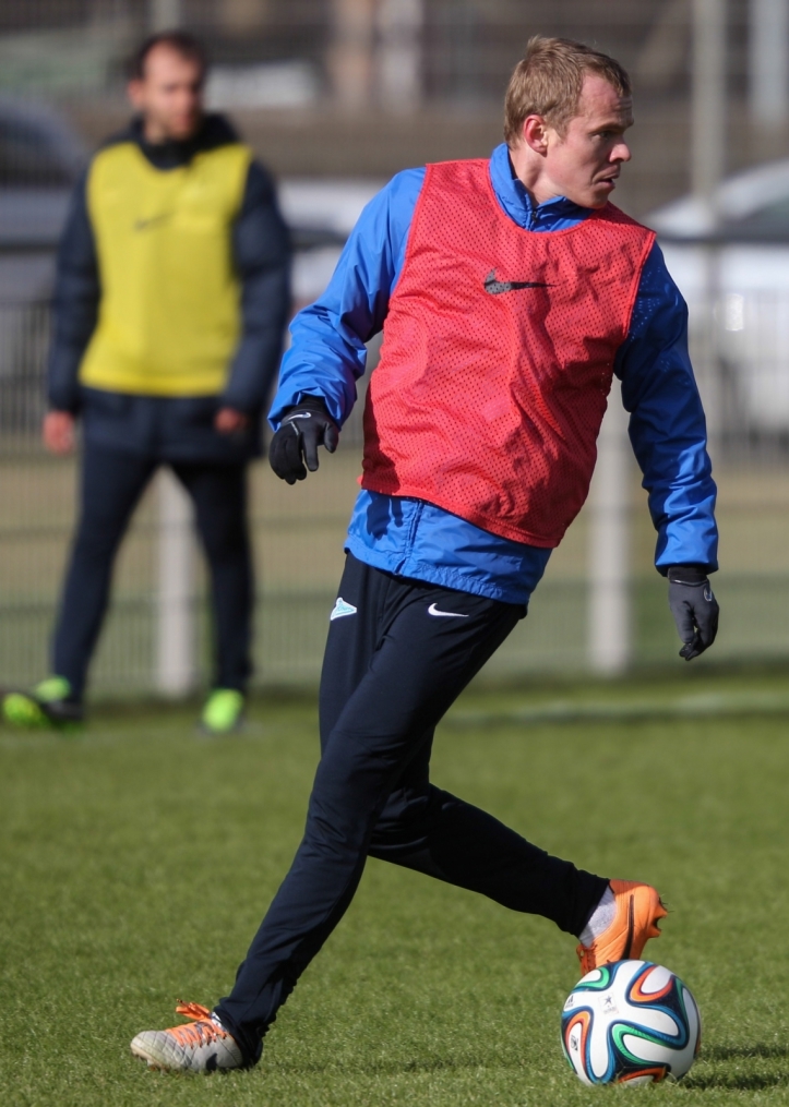 Тренировка основного состава ФК «Зенит» перед матчем с ЦСКА