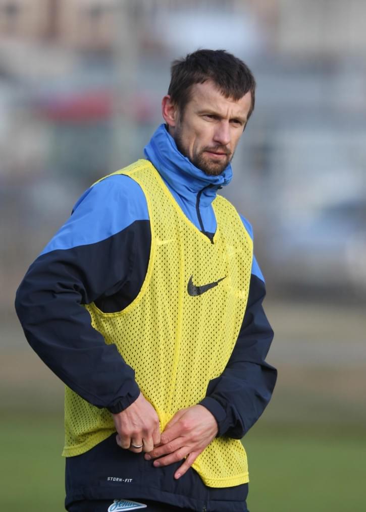 Тренировка основного состава ФК «Зенит» перед матчем с ЦСКА