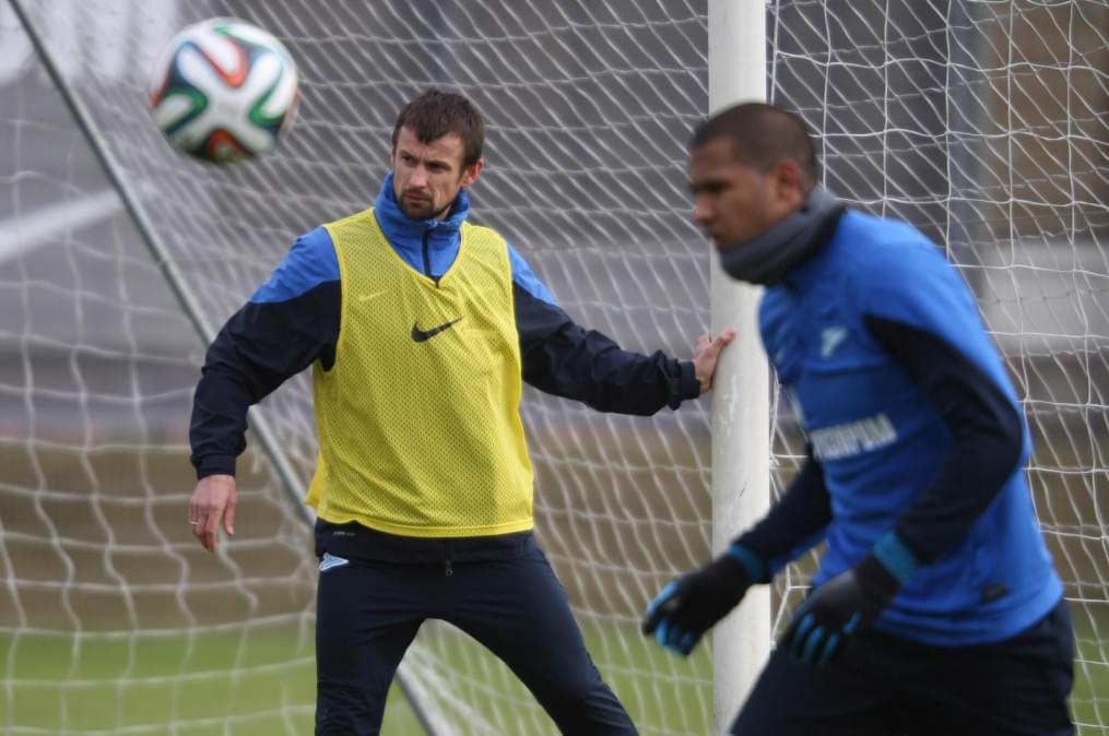 Тренировка основного состава ФК «Зенит» перед матчем с ЦСКА