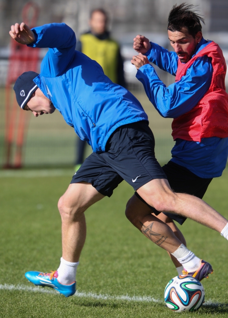 Тренировка основного состава ФК «Зенит» перед матчем с ЦСКА