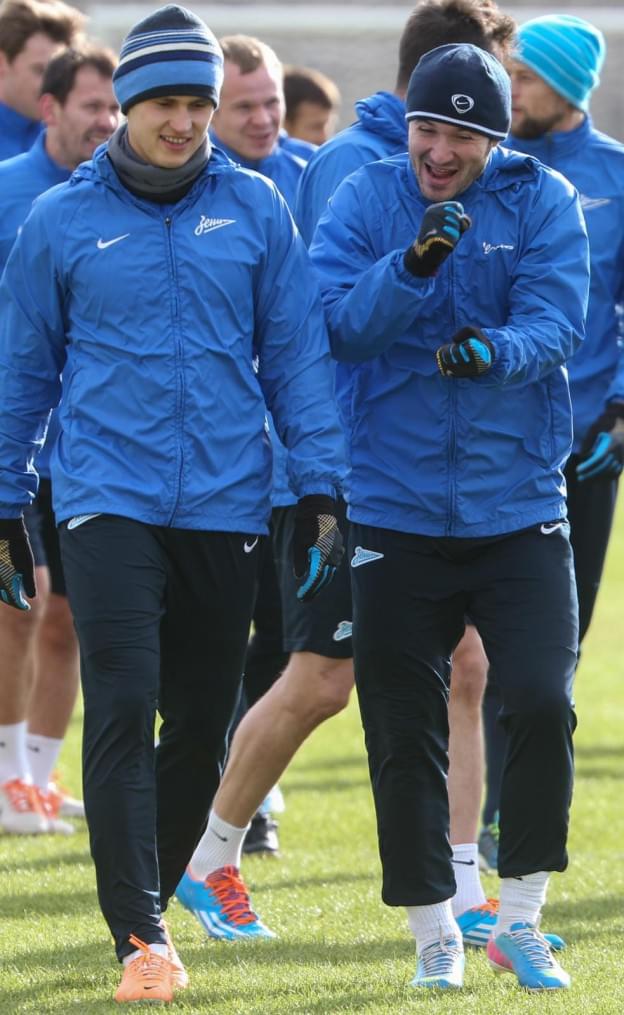 Тренировка основного состава ФК «Зенит» перед матчем с ЦСКА