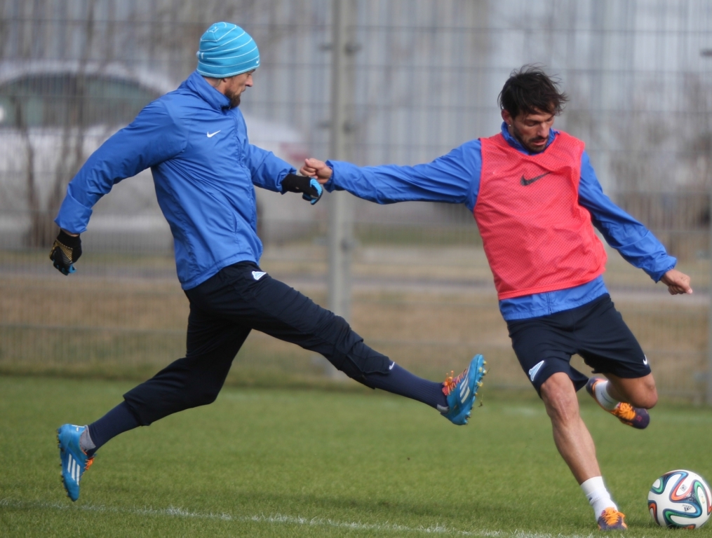 Тренировка основного состава ФК «Зенит» перед матчем с ЦСКА