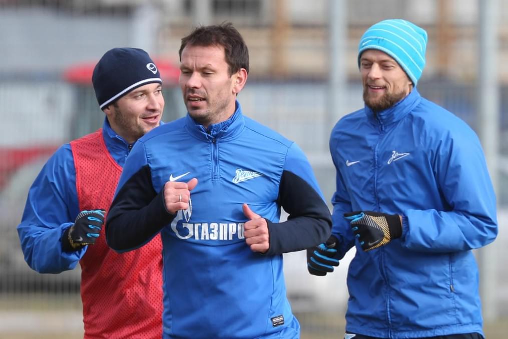 Тренировка основного состава ФК «Зенит» перед матчем с ЦСКА