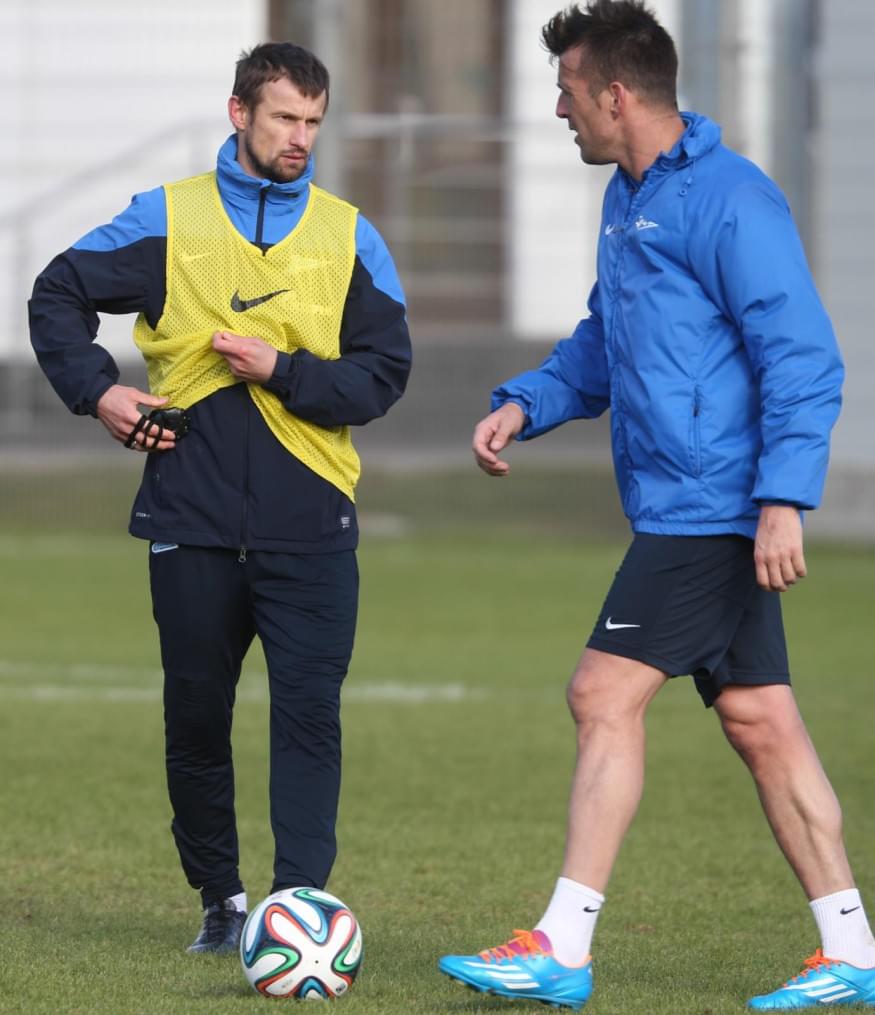 Тренировка основного состава ФК «Зенит» перед матчем с ЦСКА