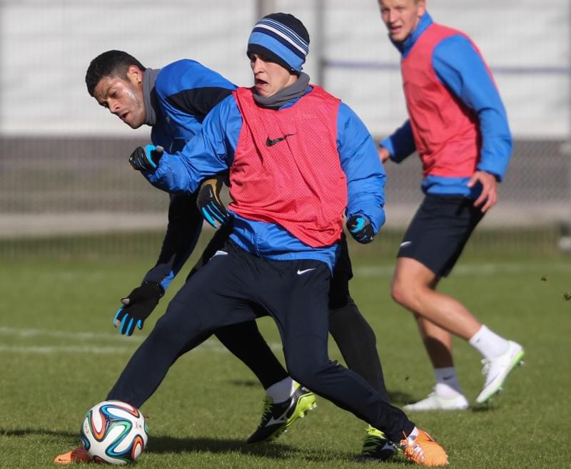 Тренировка основного состава ФК «Зенит» перед матчем с ЦСКА