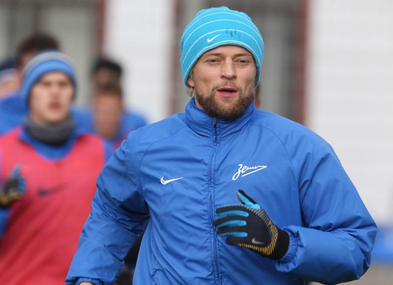 Тренировка основного состава ФК «Зенит» перед матчем с ЦСКА