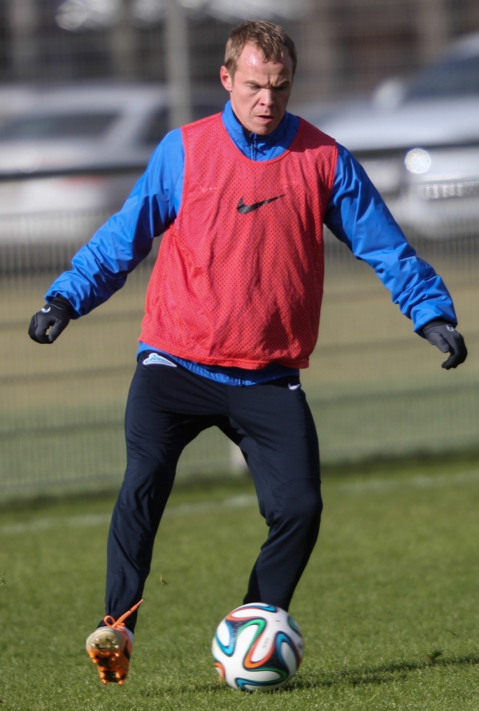 Тренировка основного состава ФК «Зенит» перед матчем с ЦСКА