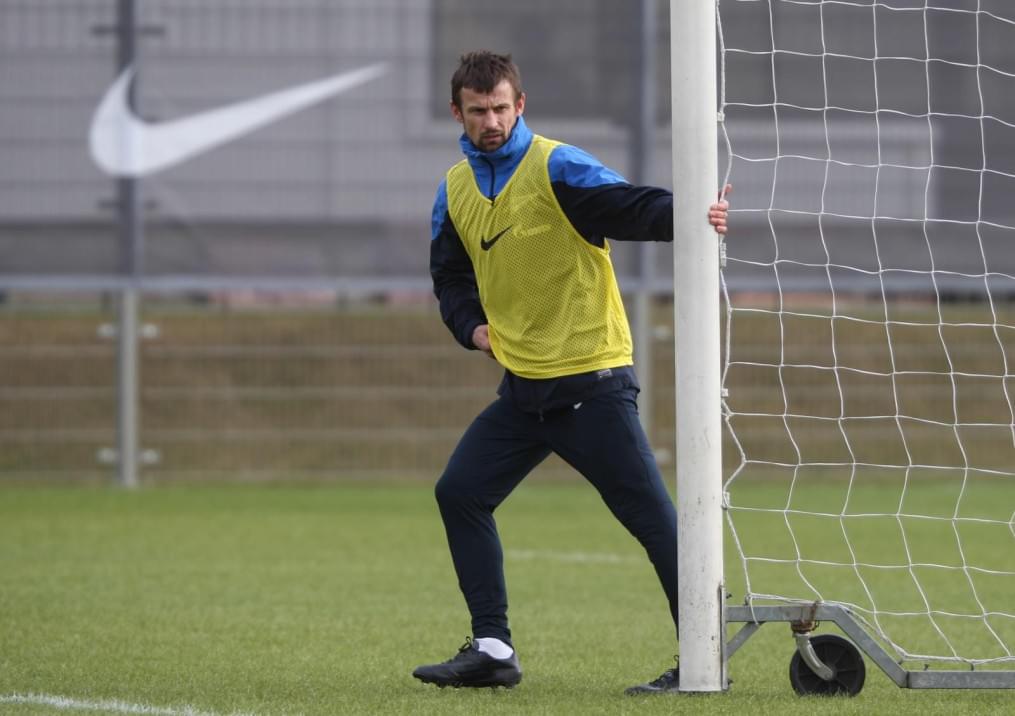 Тренировка основного состава ФК «Зенит» перед матчем с ЦСКА