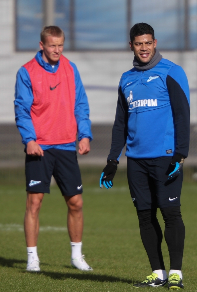 Тренировка основного состава ФК «Зенит» перед матчем с ЦСКА