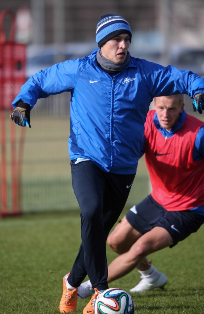 Тренировка основного состава ФК «Зенит» перед матчем с ЦСКА