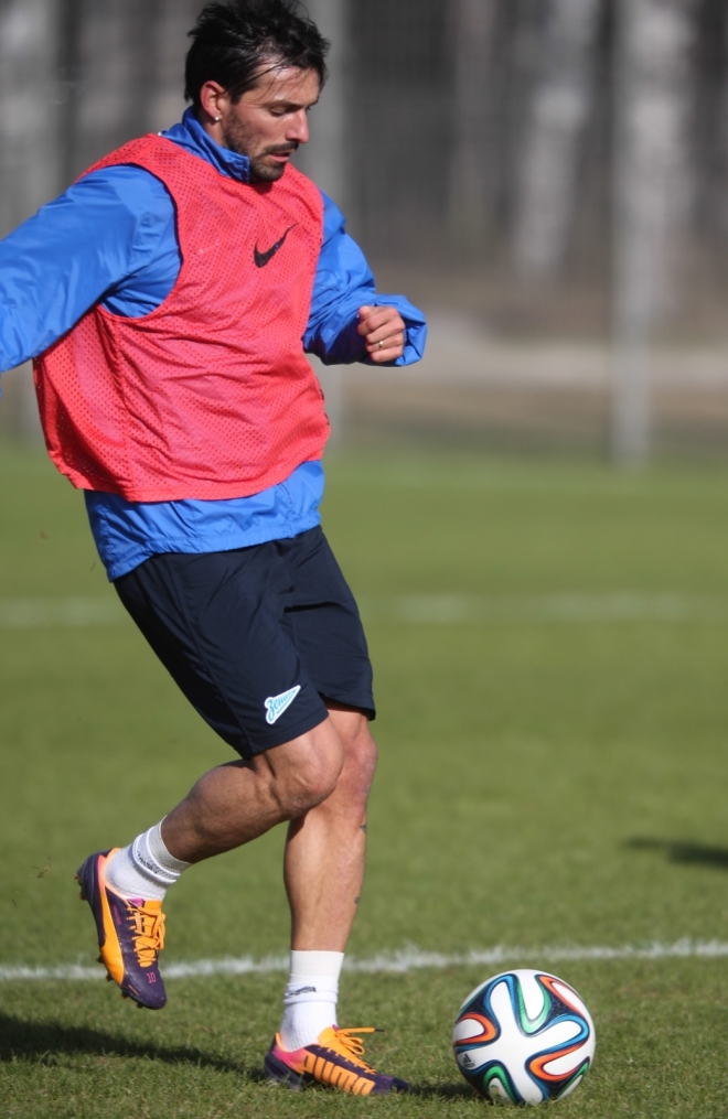 Тренировка основного состава ФК «Зенит» перед матчем с ЦСКА