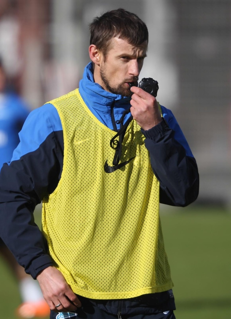 Тренировка основного состава ФК «Зенит» перед матчем с ЦСКА