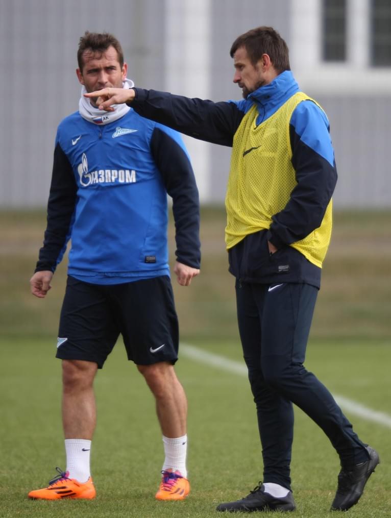Тренировка основного состава ФК «Зенит» перед матчем с ЦСКА