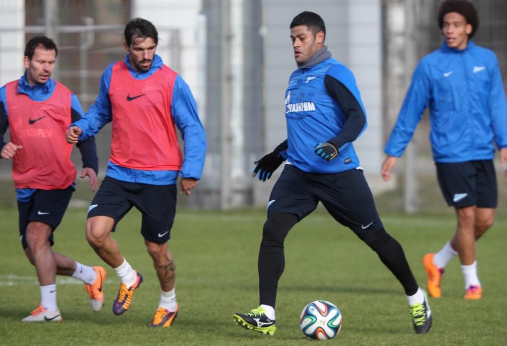 Тренировка основного состава ФК «Зенит» перед матчем с ЦСКА