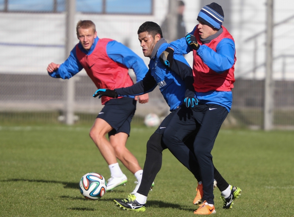 Тренировка основного состава ФК «Зенит» перед матчем с ЦСКА