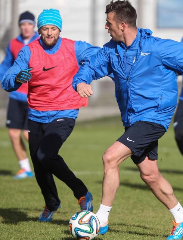 Тренировка основного состава ФК «Зенит» перед матчем с ЦСКА