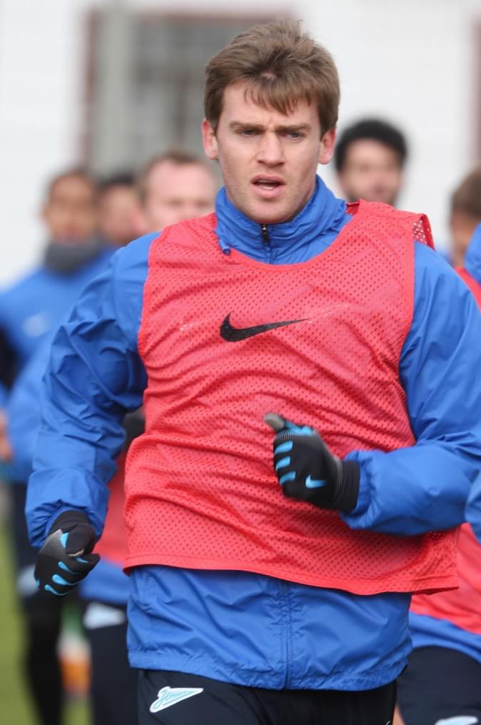 Тренировка основного состава ФК «Зенит» перед матчем с ЦСКА