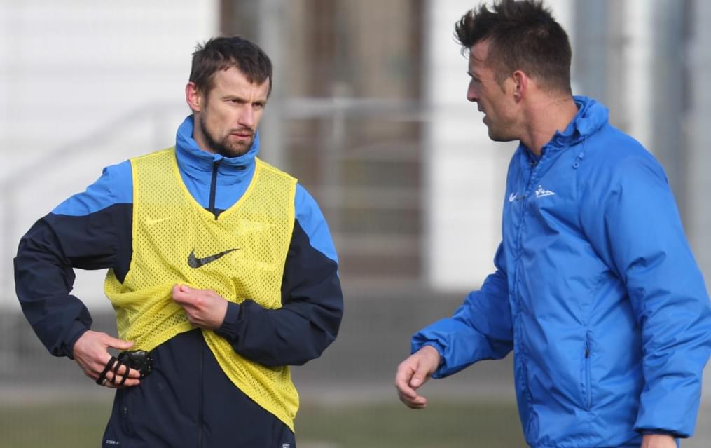 Тренировка основного состава ФК «Зенит» перед матчем с ЦСКА