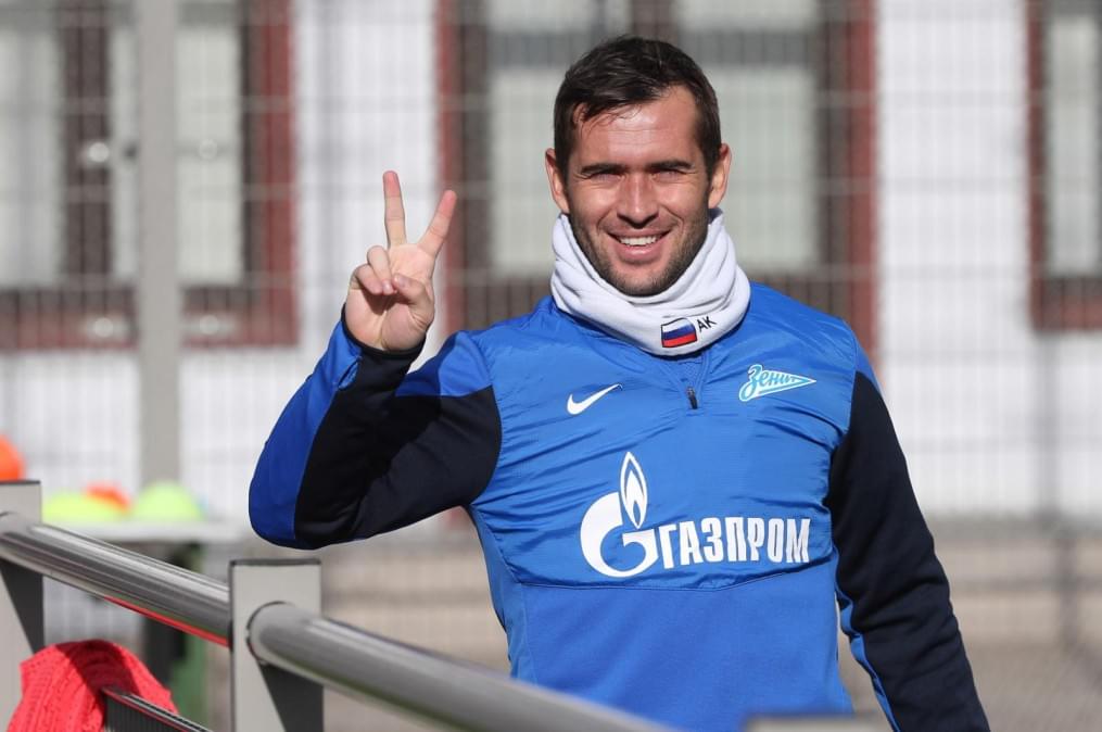 Тренировка основного состава ФК «Зенит» перед матчем с ЦСКА