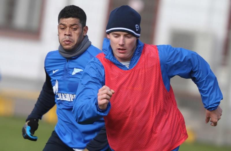 Тренировка основного состава ФК «Зенит» перед матчем с ЦСКА