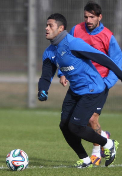 Тренировка основного состава ФК «Зенит» перед матчем с ЦСКА