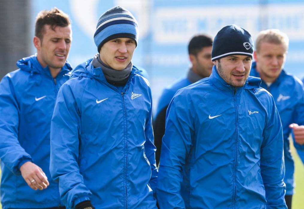 Тренировка основного состава ФК «Зенит» перед матчем с ЦСКА