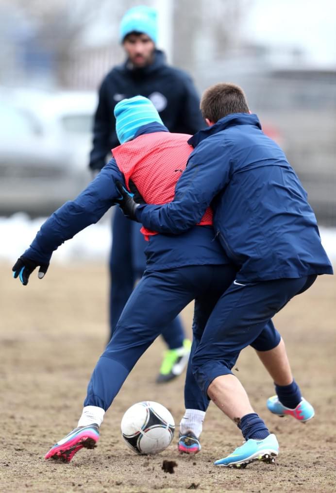 Тренировка перед матчем «Терек» — «Зенит»