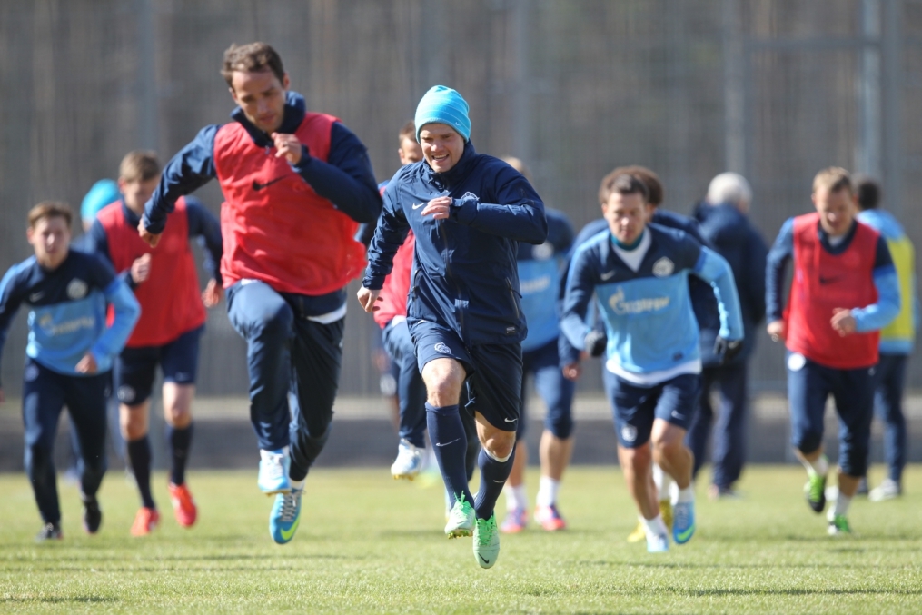 Тренировка  «Зенита» перед матчем «Кубань» — «Зенит».