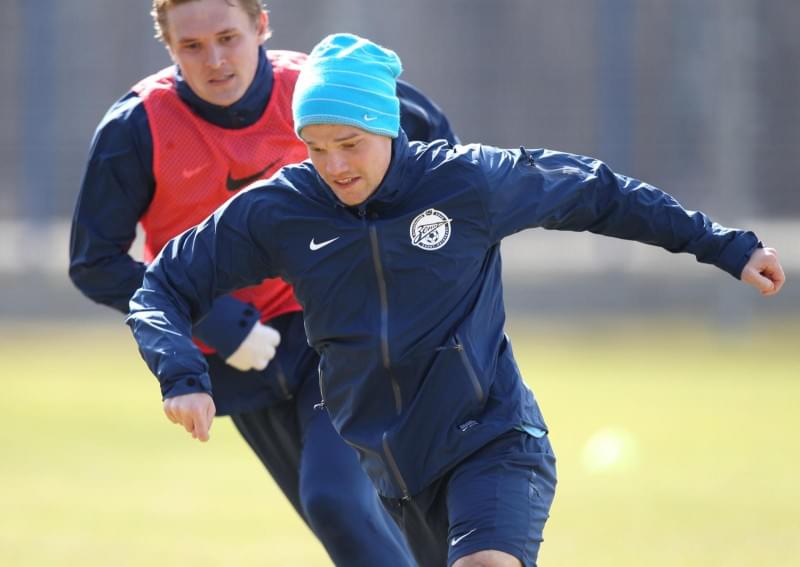 Тренировка  «Зенита» перед матчем «Кубань» — «Зенит».
