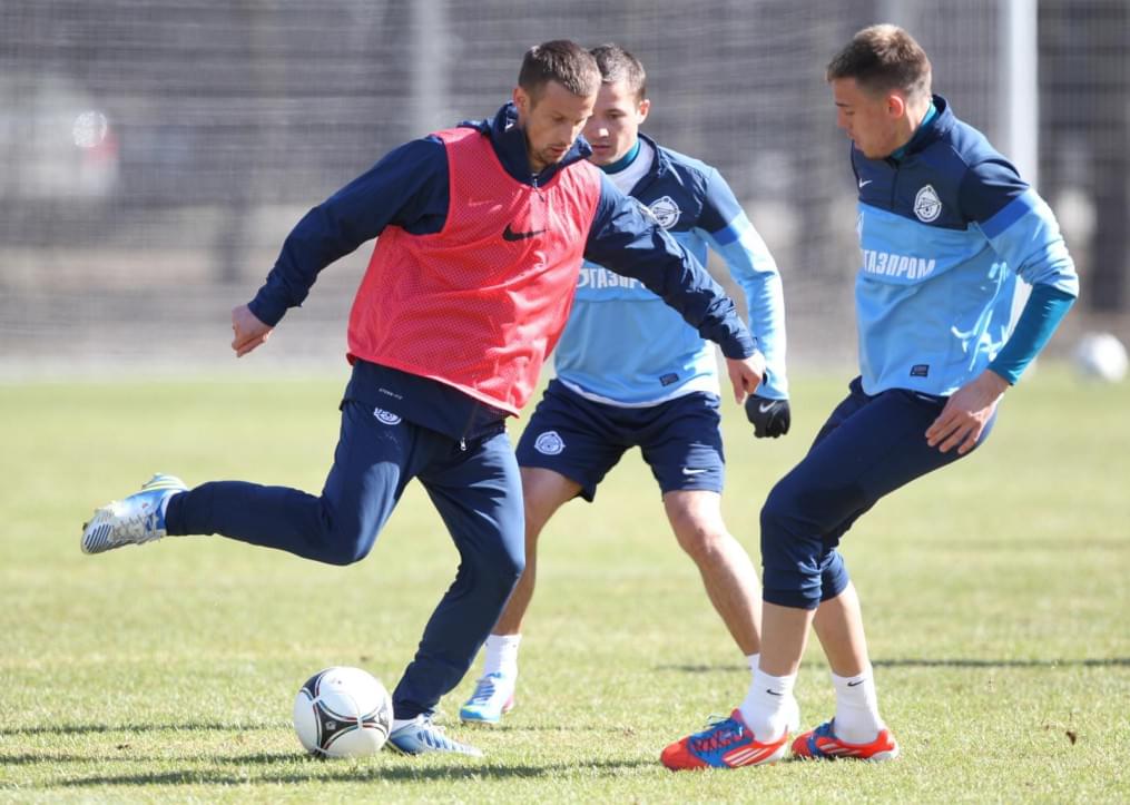Тренировка  «Зенита» перед матчем «Кубань» — «Зенит».