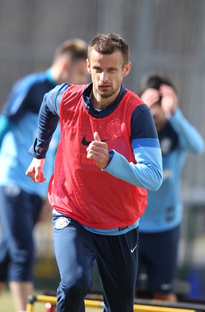 Тренировка  «Зенита» перед матчем «Кубань» — «Зенит».